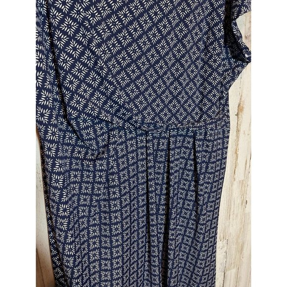 Talbots plus dress 3x short sleeve‎ blue and white - Picture 3 of 4
